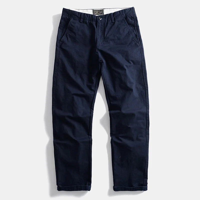 Heavyweight Thick Japanese Retro Pure Cotton Work Trousers Autumn Winter Men's Loose Casual Outdoor Straight Leg Pants Large ...