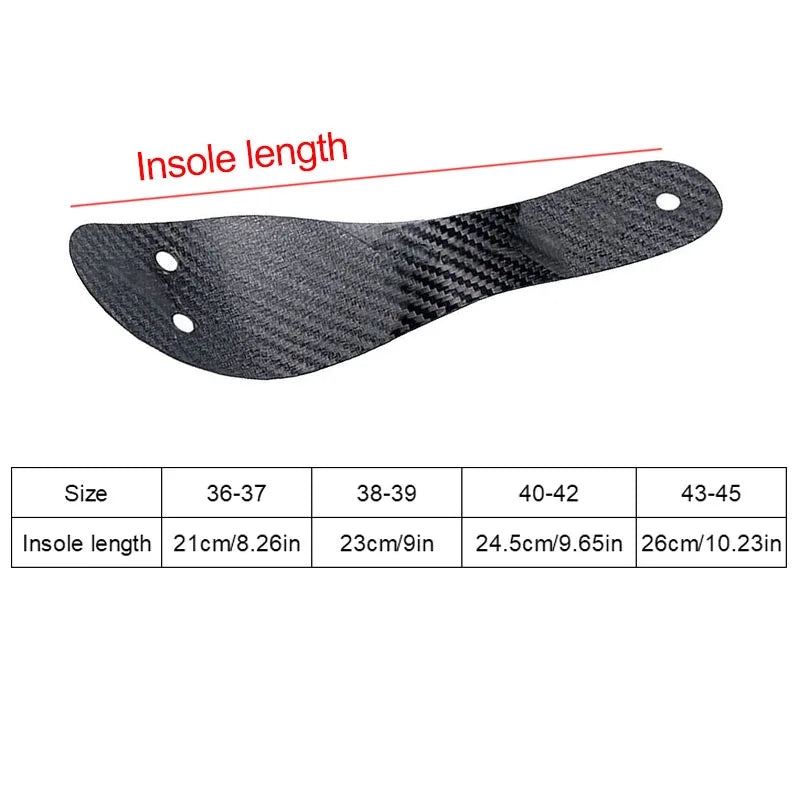 Carbon Plate Strong Boost Insole 35° for Running Arch Support Sports Enhanced Anti Tors 1Pair Carbon Fiber Insole-Full Foot Palm
