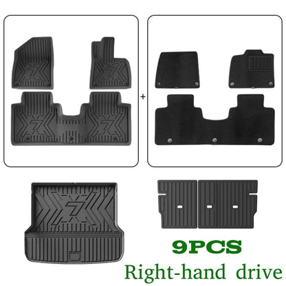 Car Floor Mats For 5 Seats Zeekr 7X 2024 2025 2026 All-Weather Cargo Liner Trunk Mat TPE Waterproof Floor Liner LHD  RHD