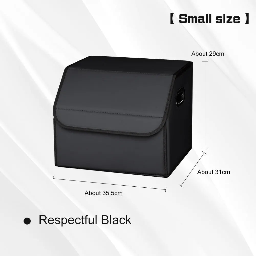 Portable Car Trunk Organizer Box Large Capacity Leather Foldable Storage Box Multifunctional Auto Organizer Bag Car Accessories