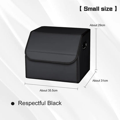 Portable Car Trunk Organizer Box Large Capacity Leather Foldable Storage Box Multifunctional Auto Organizer Bag Car Accessories