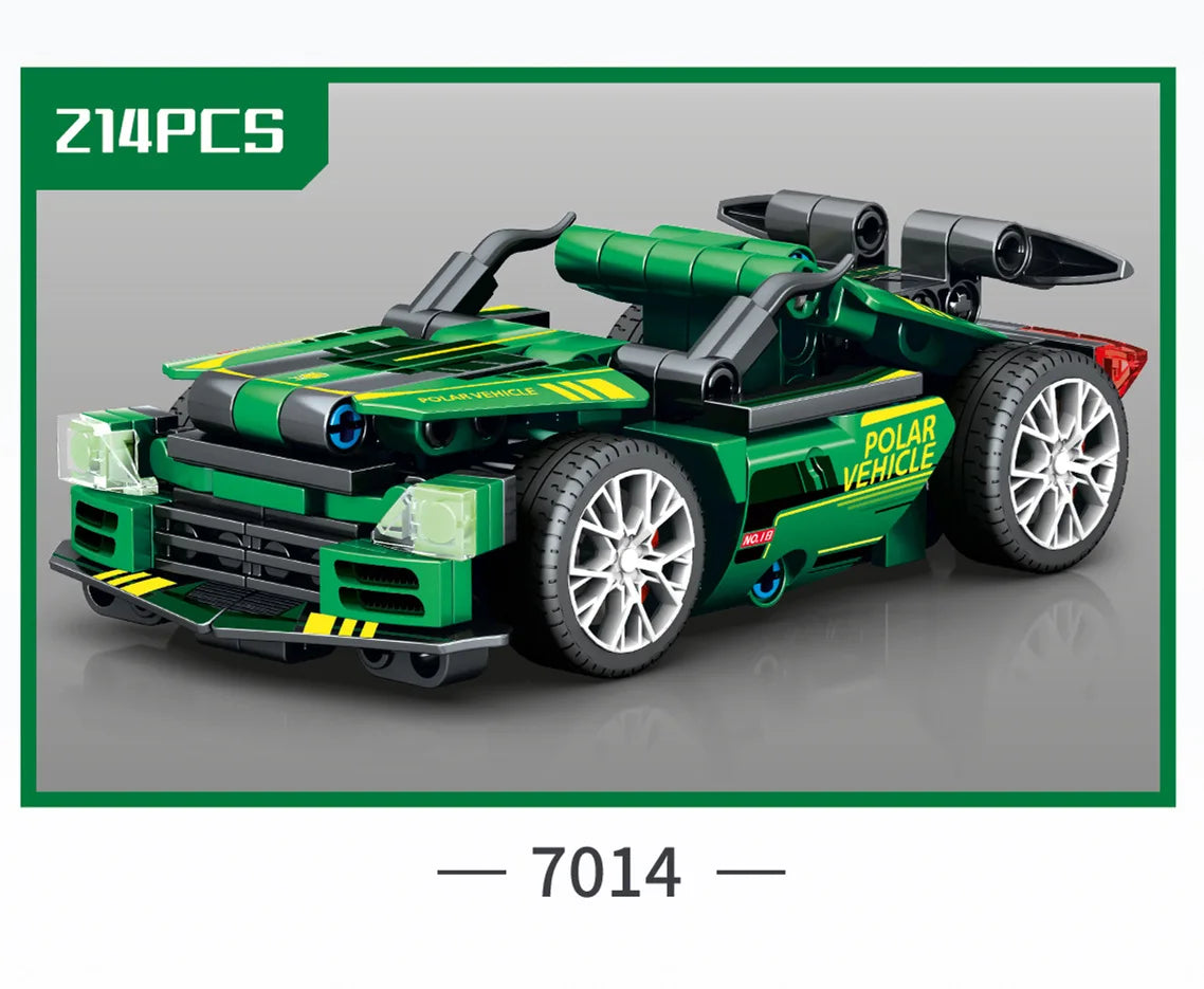 City Technique Speed Racing Car old Classic Sport Model Building Brick Super Racer Great Rally Vehicles Block Christmas gift Toy