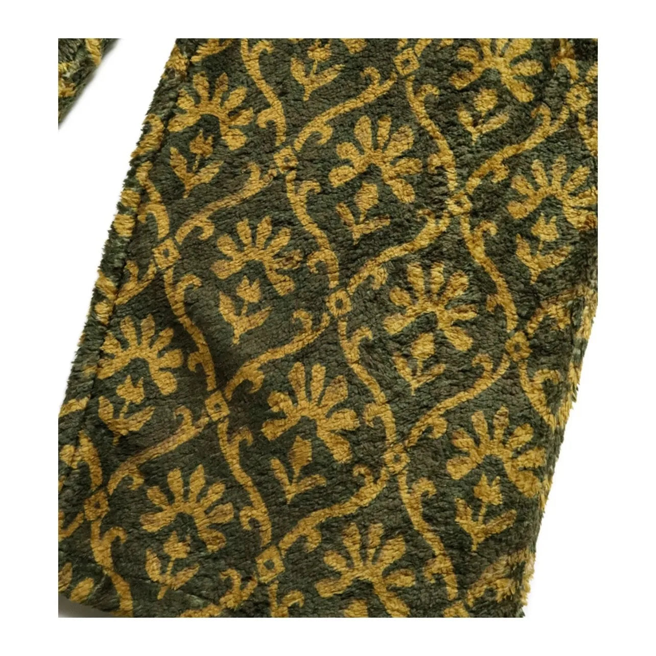 24AW KAPITAL Hirata and Hongri Casual Lamb Wool Printed Floral Warm Loose Straight Leg Pants for Men