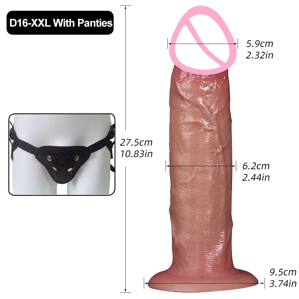 5 Sizes Realistic Dildo Sex Toys for Women Soft Huge Penis Suction Cup Thick Anal Dildo Adult Masturbator Cock Dick Butt Plug