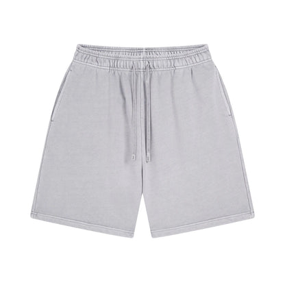 ZODF Fashion Summer Men 420gsm Washed Cotton Shorts Retro Unisex High Street Terry Knee Length Short Pants Streetwears HY0845