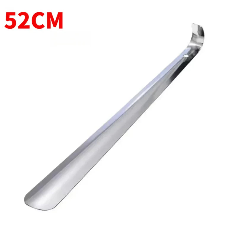long handle shoe horn, portable shoe lifter, shoe wearing helper for elderly, metal shoe spoon, household footwear accessory