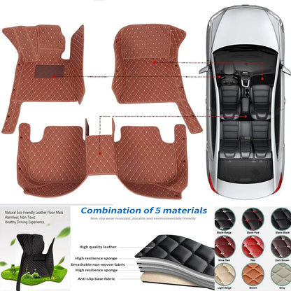 3D PU-leather Waterproof Custom Car Floor Mats For Toyota RAV4 2005-2025 Years Auto Carpets Coche Accessorie Liners