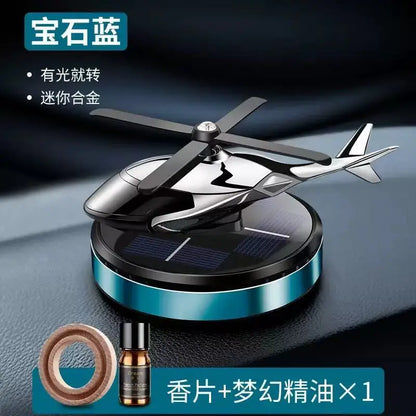 Solar Car Helicopter Propeller Fragrance Auto Interior Accessories for Men Women Car Perfume Decoration