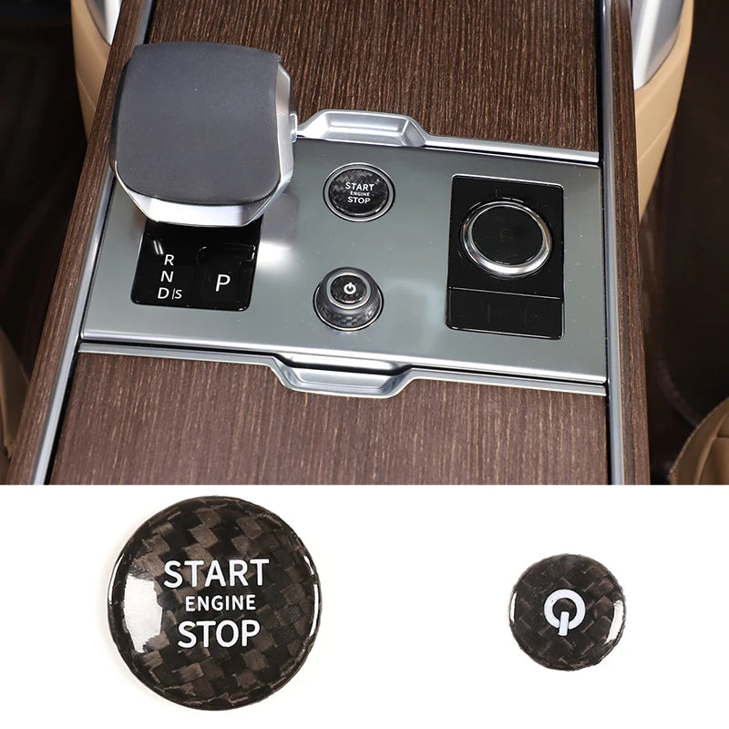 cheya Real Carbon Fiber Car Center Control Panel, Car Inner Door Panel for Land Rover Range Rover Vogue L460 2024+ Accessories