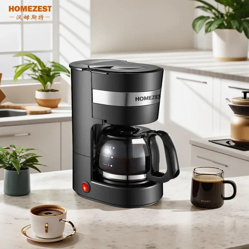 220V HOMEZEST German Coffee Maker Automatic Drip Machine for Home Mini Tea Pot DD