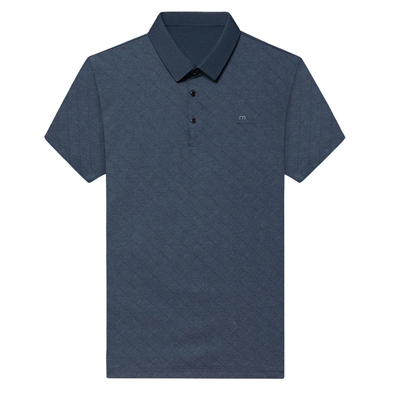 New Fashion Men's Short Sleeve Polo Shirt Summer Business Casual Cool Skin-Friendly Breathable T-Shirt for Men
