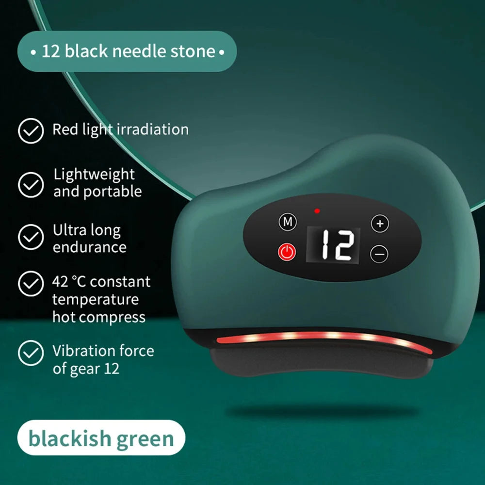 Electric Guasha Scraper Board Microcurrent Face Massager Wrinkle Face Lift Device Gua Sha Plate Facial Lifting Firming Skin Care