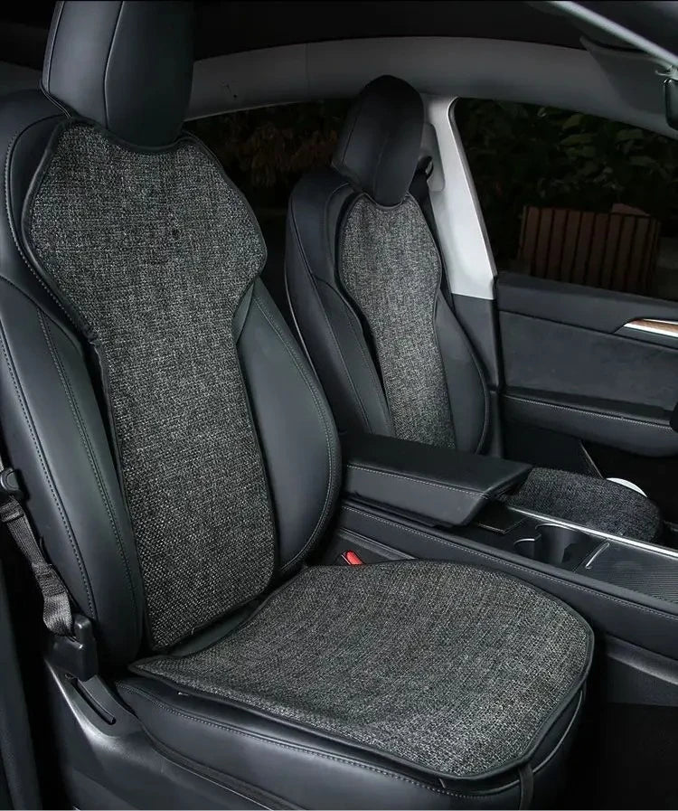 For BYD Atto 3 Seal U Song Plus EV DMI Dolphin mini Seal Seat Covers Linen Breathable Warm Car Seat Cushion Interior Accessories