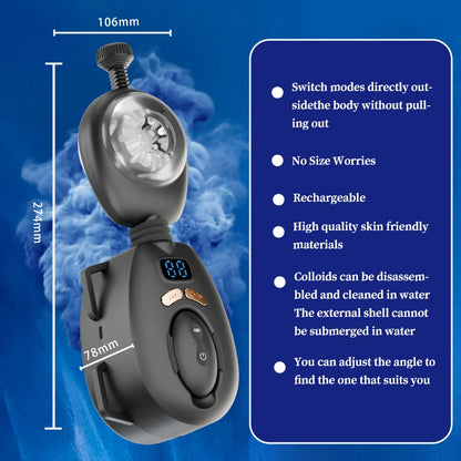 Samurai belt rolling cup multi frequency vibration thrust 2-in-1 stimulation men's airplane cup adult products sex toy