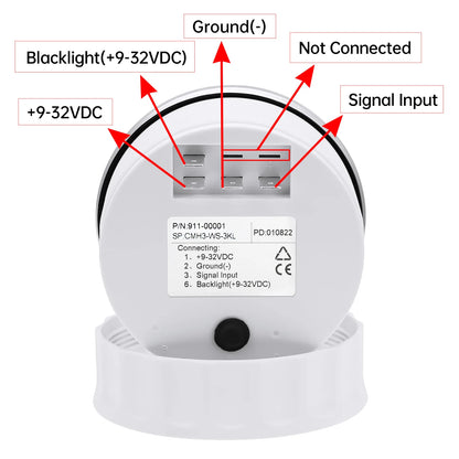 85mm Tachometer 3000RPM With Hourmeter Truck Car Boat Diesel Engine Tacho Meter RPM Gauge M18 / M16 Car Boat Tachometer Sensor