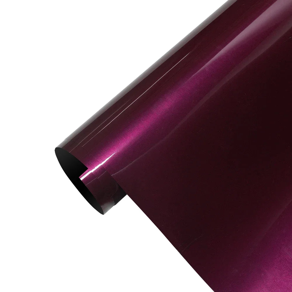 Car Sticker Ultra Gloss Ruby Purple Wrapping Film PET Decals Vehicle Body Self Adhesive Sticker Car Accessories Decoration