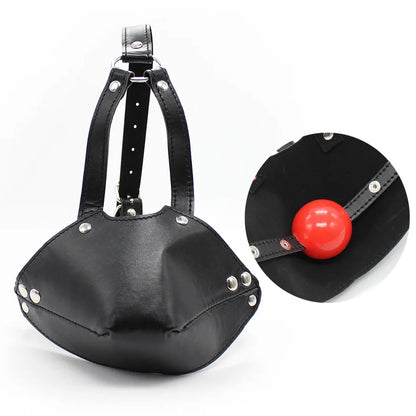 Adult Toys Bdsm Mask With Gag Bondage Gear Role Play Hood Padded Blindfold Sex Toys For Couples Head Harness SM Products