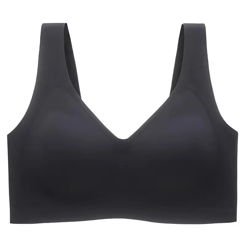 Large Size Thin Jelly Anti-Sagging Adjustable Large Breasts Appear Smaller Seamless Women's Rimless Bra Sexy Female Lingerie