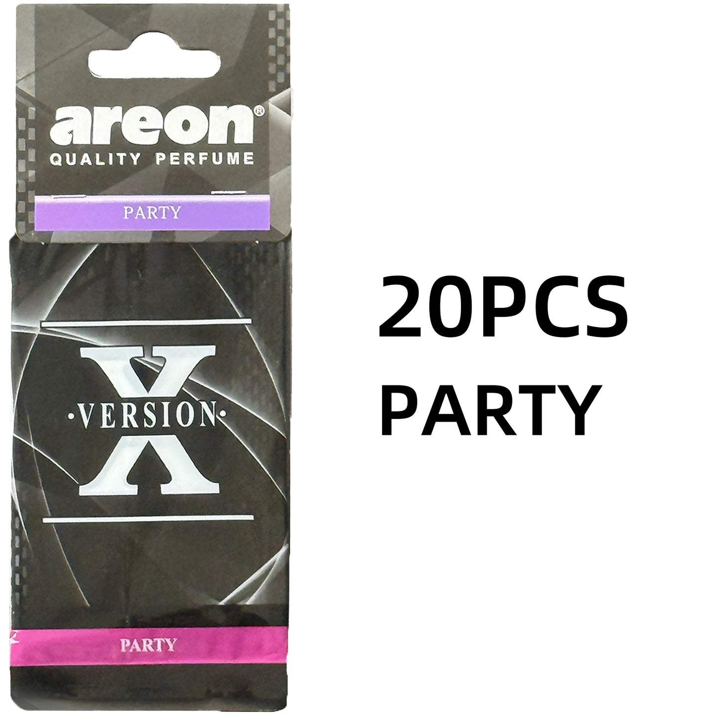 areon 5/20pcs PARTY Scent Car Air Freshener, Natural Tea-Scented Paper, Car-Mounted Hanging Type, Car Interior Accessories