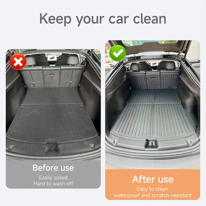 For Tesla Model Y Juniper 2026 Accessories TPE Floor Mats Cargo Liner Waterproof Trunk Mat for Tesla Model Y Juniper Accessories
