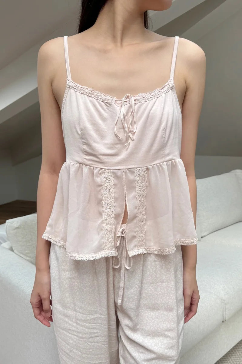 Brandy Melville Pure Cotton Three-Button Base Layer Vest Sweet Style V-Neck Sleeveless Tank Top for Women Spring Summer