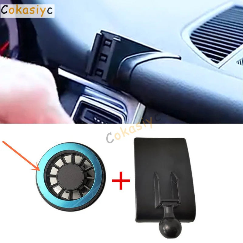 1Set ABS Material For Porsche Macan 2014-2021 Cayenne 2018-2022 Special Car Magnetic Phone Holder Fixed Bracket Stand Mobile