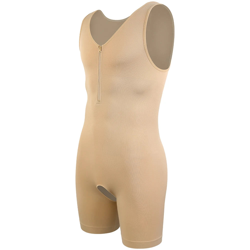 Men Body Shaper Bodysuit Tummy Control Shapewear Slimming Compression Underwear with Zipper Undershirt Fajas Para Hombres New in