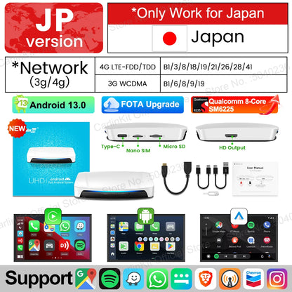 2026 New CarlinKit Android 13 CarPlay AI Box HDMI Wireless CarPlay Android Auto TV Video Box Qualcomm SDM660 8-Core Split Screen
