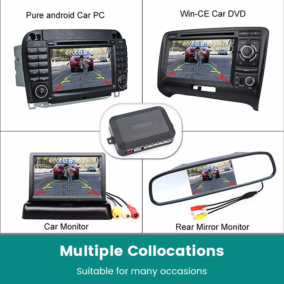 GreenYi AHD Car Video Parking Sensor Reverse Backup Radar Assistance Detector for Monitor Camera System 22mm Security Reversing
