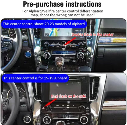 Car Phone Holder For Toyota Alphard 2015 - 2023 ANH30 Styling Bracket GPS Stand Rotatable Support Mobile Accessories