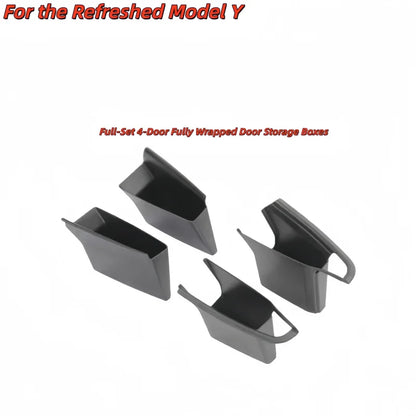 For Tesla Model Y Juniper 2025 Door Handle Storage Box Interior Accessories Model 3 Highland Inner Handle Organizer Phone Holder