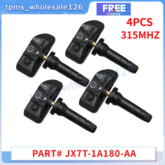 315MHZ TPMS 4PCS Tire Pressure Monitor Sensor JX7T-1A180-AA For 2020 Ford Escape Explorer Lincoln Aviator Corsair JX7Z-1A189-C