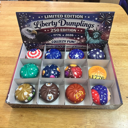 USA 250th Anniversary Liberty Dumplings Squishy Toy Set 1776-2026 Eagle Stars Stripes 12pc Stress Relief Gift Decompression Toy