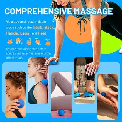 Detachable Foot Neuro Massage Ball with Spikes Pilates Yoga Sports Fitness Muscle Relaxation Massage Ball for Body Hand Therapy