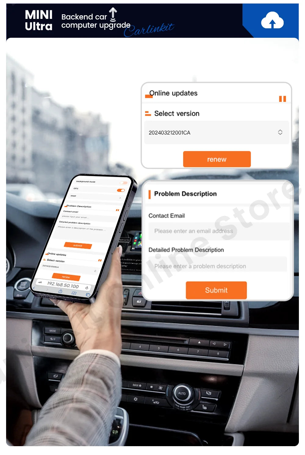 2025 CarlinKit Mini Ultra 3 CarPlay Android auto Wireless Adapter for Car infotainment Upgrade BT 5.4GHz Wifi 5.8GHz OTA Upgrade