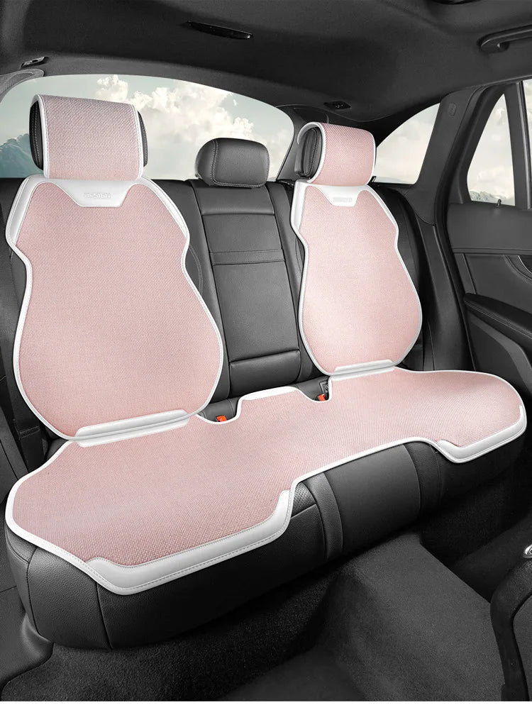 Universal Linen Car Seat Cover Four Season Auto Flax Comfortable Breathable Anti-Slip Covers Cushion SUV Car Seat Protection
