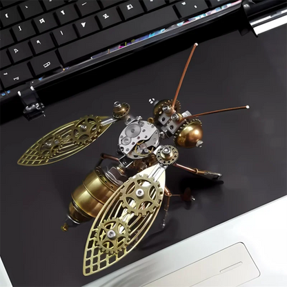 3D Cyberpunk Machinery DIY Metal Assembled Model Bee Series Insect Craft Puzzle Kit Ornament Kid Three-dimensional Creative Gift