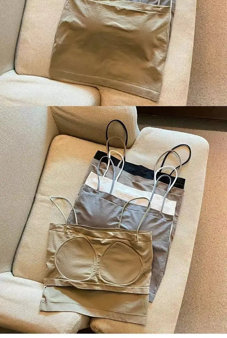 Base Layer Csole Women Summer Inner Wear with Chest Pad One oulder Design Unique Outerwear Beautiful Ba Tube Top