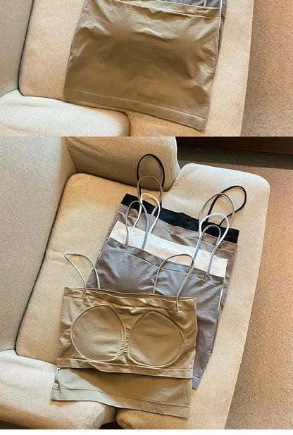 Base Layer Csole Women Summer Inner Wear with Chest Pad One oulder Design Unique Outerwear Beautiful Ba Tube Top