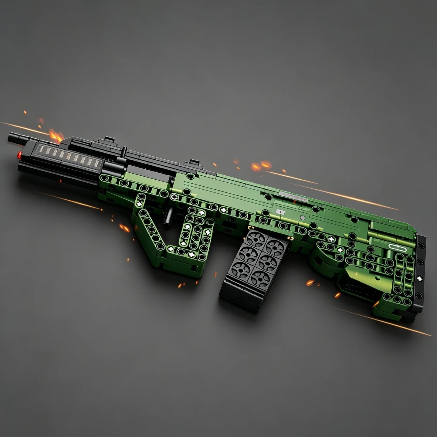2026 New Model AUG Assault Rifle Military Equipment Building Block Gun—Educational Toy Gun