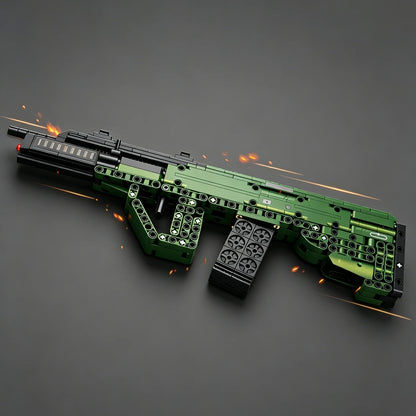 2026 New Model AUG Assault Rifle Military Equipment Building Block Gun—Educational Toy Gun