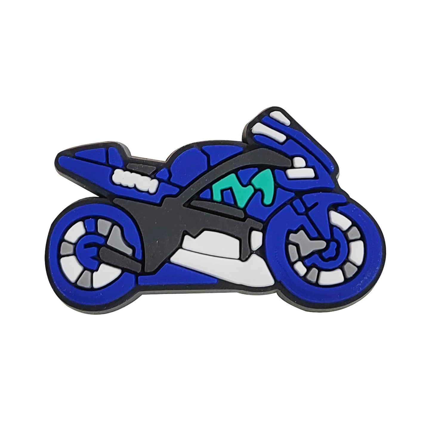 1-12PCS Cartoon Motorcycle Helmet PVC Shoe Charms Design Man Pins Accessories Funny Garden Shoes Buckle Decoration Unisex Gift