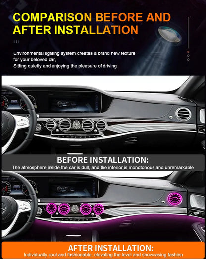 For Mercedes Benz W205 C-Class GLC X253 W213 E-Class W222 S-Class W117/W156/W176 CLA GLA Turbine Nozzle Air Vents Ambient Light