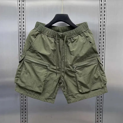Summer Casual Shorts Men's Quick Drying Pocket Beach Pants Wear Resistant and Breathable Fashionable and Sporty Men's Clothing
