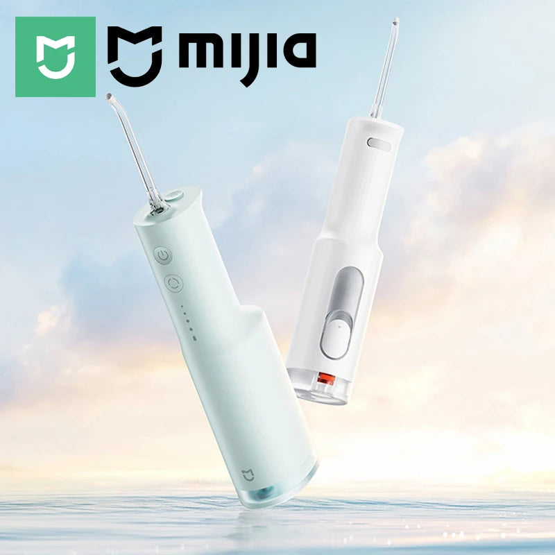 MIJIA Electric Oral Irrigator F300,240mL Water Tank,4 Mode Irrigator,2000time/m Frequency Pulse,115 day long battery life