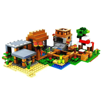 Luxury 6-in-1 Large Village Stacking Block Set with Tree House | Premium Design | Gift & Collection