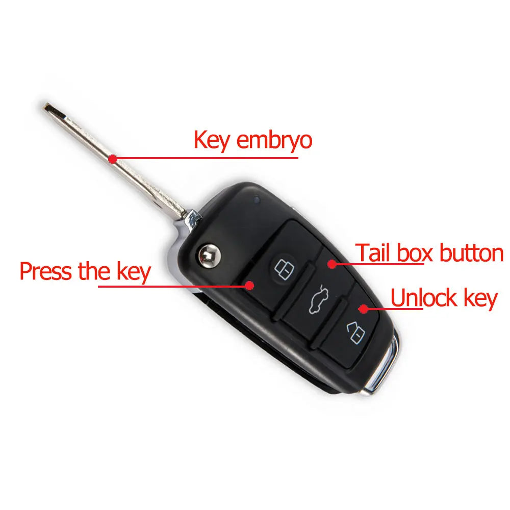 Hippcron Car Central Door Lock Keyless Entry System 2 Keys Universal Easy Installation Anti-Theft Security System For Car 12V