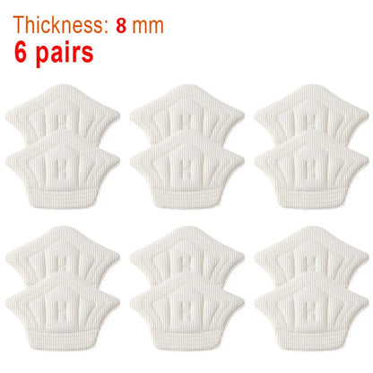 QR 6pairs/12pcs Insoles Patch Heel Pads for Sport Shoes Back Sticker Adjustable Size Antiwear Feet Pad Cushion Insert Insole