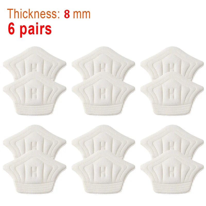 6pairs/12pcs Insoles Patch Heel Pads for Sport Shoes Back Sticker Adjustable Size Antiwear Feet Pad Cushion Insert Insole AA