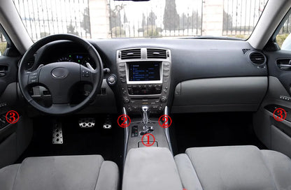 For Lexus IS250 IS300 2006-2012 Interior Central Control Panel Door Handle Carbon Fiber Stickers Decals Car styling Accessorie